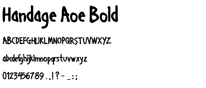 Handage AOE Bold font